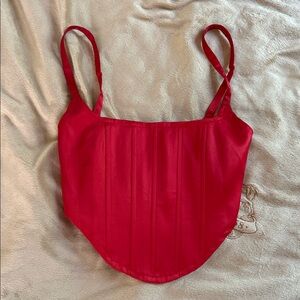 LIONESS Red Corset Top with adjustable straps size XS